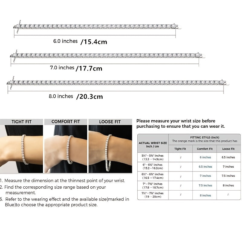 925 Silver Moissanite Tennis Bracelet 5mm, 14k Gold Plated Moissanite Necklace for Men and Women, Handmade Anniversary Gift