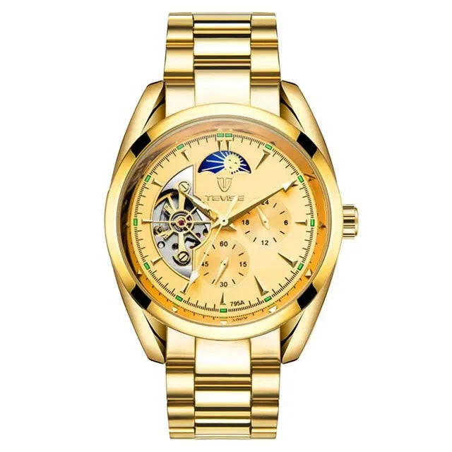 TEVISE T795A 795A Brand Men's Watch Fashion Automatic Hollow Men Watch Luxury Stainless Steel Strap Luminous Mechanical Watches