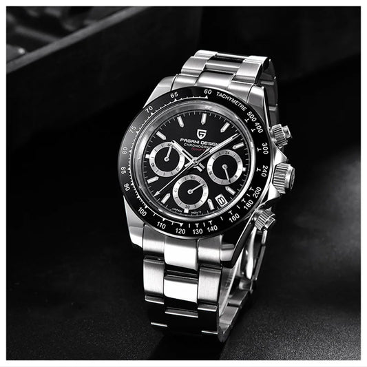 2025 New PAGANI DESIGN Chronograph Luxury Quartz Wrist Watch For Men Automatic Date 100M Waterproof JAPAN VK63 Movt Reloj Hombre