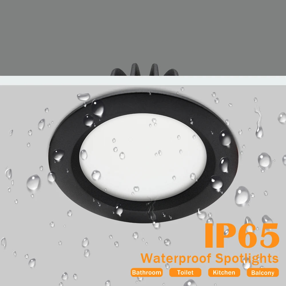 Waterproof LED Ceiling Lamp 7W 15W LED Recessed Ceiling Lights for Bathroom Spot Light Led Spotlight Fixture Kitchen Panel Light