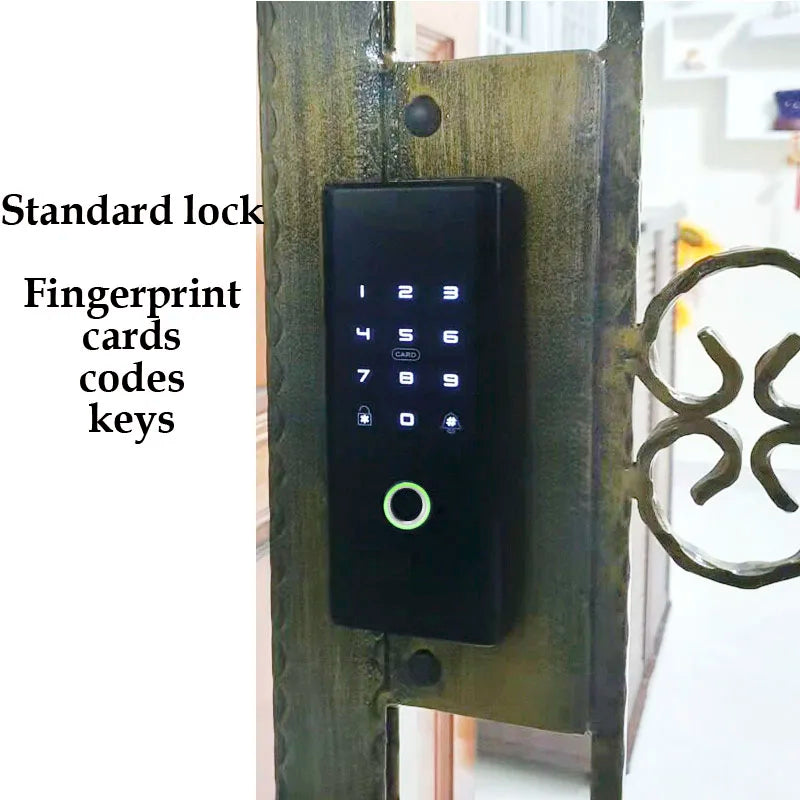 Electronic Smart Lock For Front Door Sliding Swing Gate Lock Intelligent Fingerprint Door Lock Optional Tuya Smart Life TTLOCK