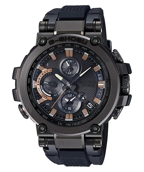 Herren-Sportuhr mit Quarzwerk, Edelstahlgehäuse, Kompass, Weltzeitfunktion, wasserdicht, großes Zifferblatt, Serie 1000 MTG