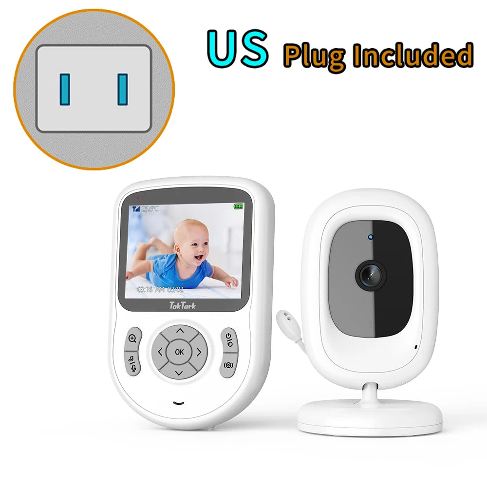 Wireless Video Baby Monitor 2.0 2.8 inch Color Security Camera 2 Way Talk Night Vision IR LED Temperature Monitoring 8 Lullaby