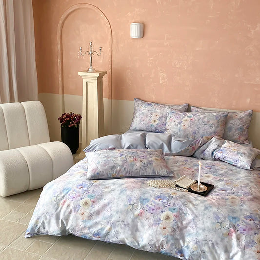 Svetanya Print Egyptian Cotton Bedding Sets Ru Queen King Size Bed Linens Pillowcase Sheet Duvet Cover Set