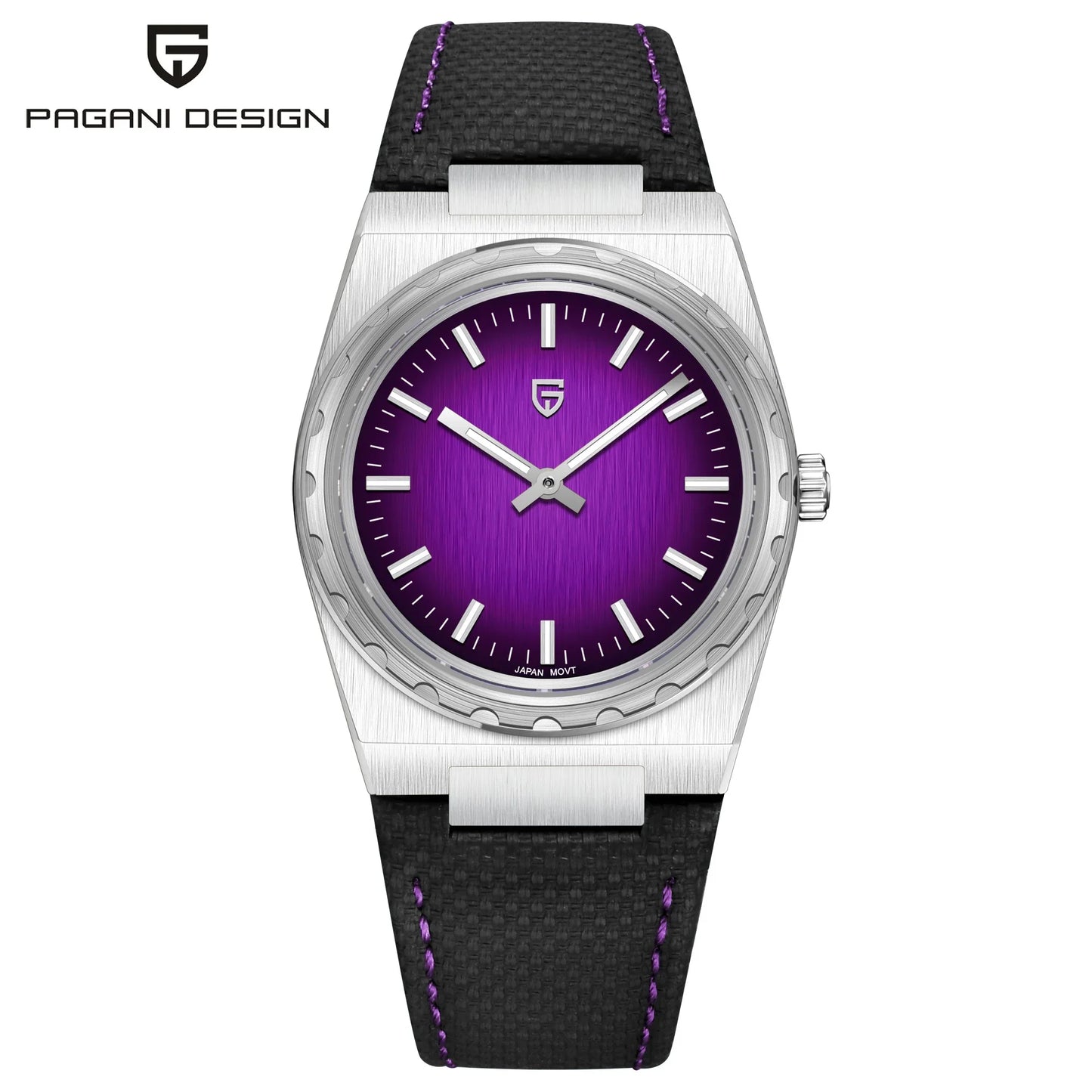 PAGANI DESIGN 2025 New Men Quartz Watch 7mm 222 PDYS020 Stainless Steel Rubber Sapphire Crystal Waterproof 100m Reloj Hombre