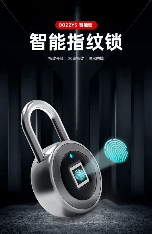 Smart Fingerprint Padlock Thumbprint Door Lock Security Anti-Theft Lock Suitable For Wardrobe Cabinet Travel Box