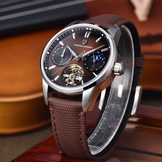 PAGANI DESIGN Tourbillon Men Wristwatch Top Brand 41mm Mechanical Watches Sapphire 100M Waterproof YS021 Gift Watch for Men 2025