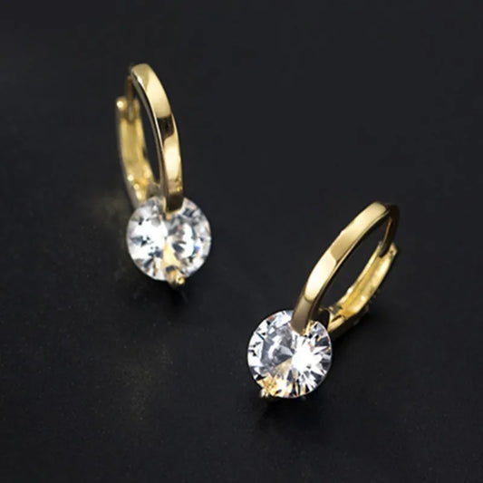 Solitaire 1ct D Moissanite Earrings for Women 2023 Diamond Sterling Silver Hoop Earrings 925 Drop Earrings Girls 14k Gold Plated