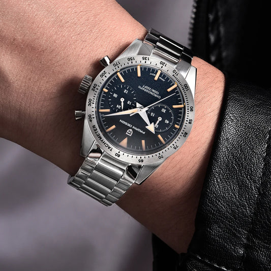 PAGANI DESIGN 2025 New Men's Watches Moon Quartz Watch Men Luxury Sport Waterproof Chronograph AR Sapphire Mirror Luminous Clock