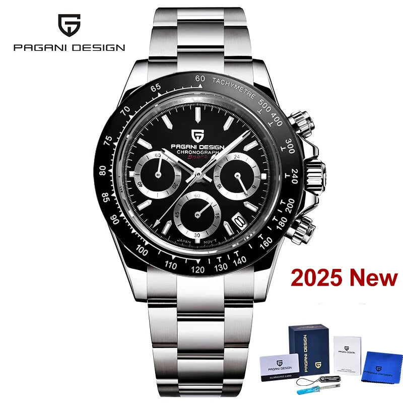 PAGANI DESIGN 2025 New Sport Chronograph Top Brand Luxury Quartz Watch For Men Sapphire crystal Automatic Date Wrist watch Men