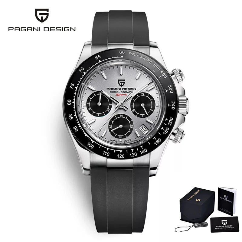 PAGANI DESIGN New 2024 Quartz Men's Watches Business Watch Mens Watches Top Brand Luxury Watch Men Chronograph VK63 Waterproof