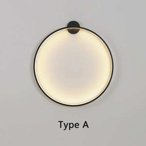 Nordic Minimalist Circle Background LED Wall Lamp Modern livingroom sofa wall lights Hotel Hall Bedside Sconces Light Home decor