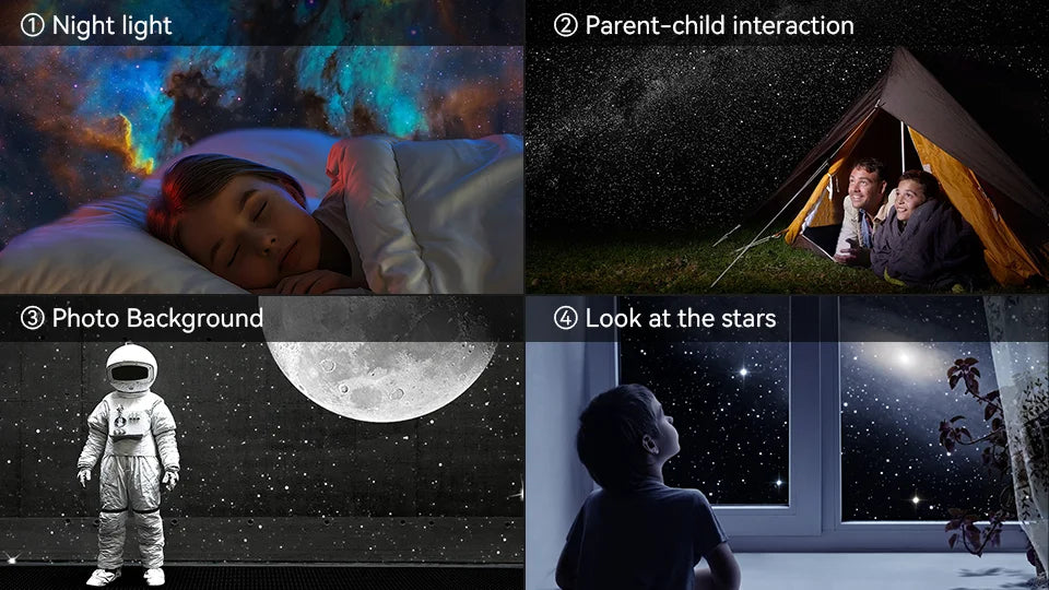 Night Light Galaxy Projector Starry Sky Projector Rotate Planetarium Lamp Night lamp For Room decoration and holiday gifts