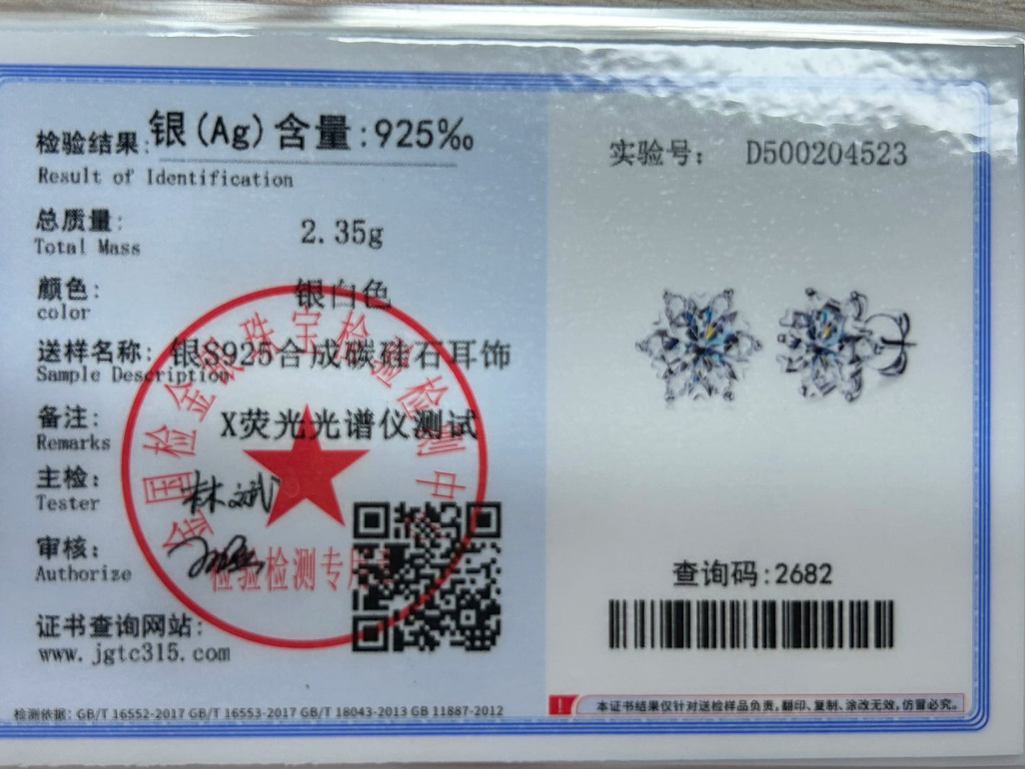 TY 925 Sterling Silver Moissanite Women's Stud Earrings 0.5/1CT Snowflake Stud Earrings VVS1 Fine Jewelry Gift With Certificate