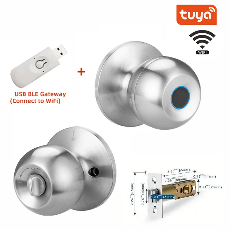 XSDTS With Tuya Biometric Fingerprint Smart Door Lock Electronic Lock Keyless Security Door Entry Home House Apartment