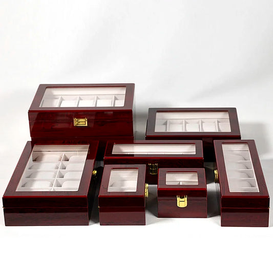 Wooden Watch Box Eco-Friendly Watch Storage Case with 1/2/3/5/6/10/12 Slots Travel Organizer for Men Watch Gift Box