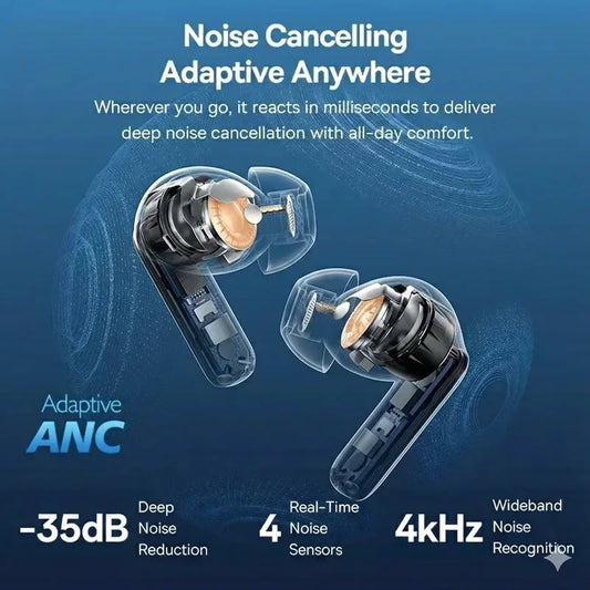 A2Pro Active Noise Cancelling Wireless Headphones with Immersive Sound Ultra-Low Latency Effortless Wireless Charging Earphones