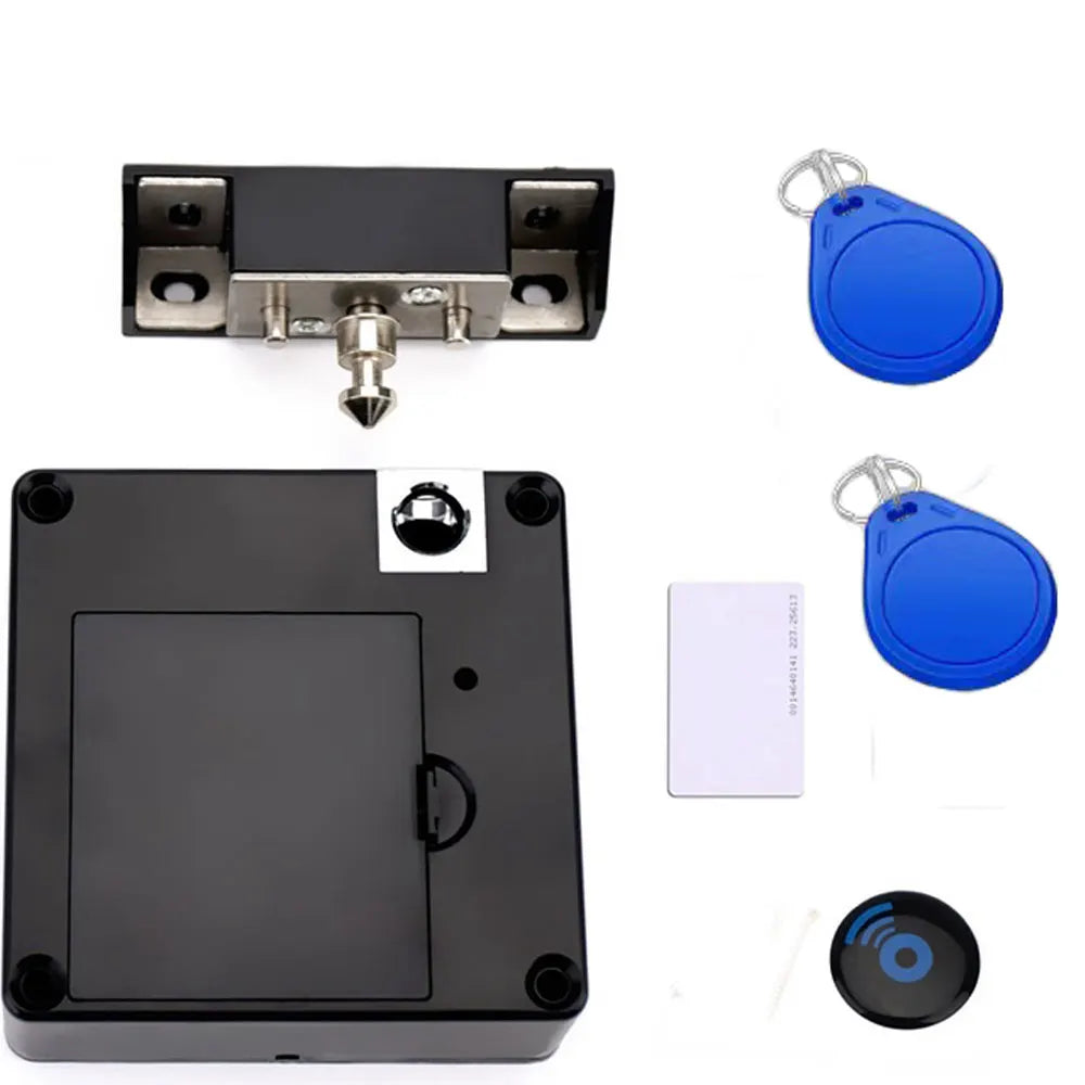 Smart Biometric Cabinet Lock Black Keyless Fingerprint Locks Anti-theft Door Lock Hidden File Drawer Wardrobe Hardware