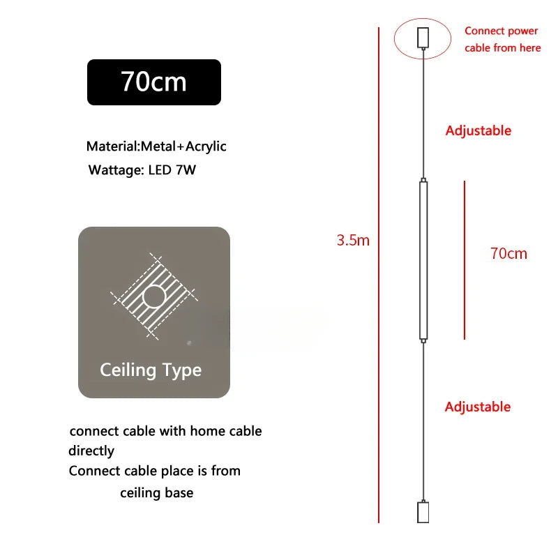 Hanging floor lamp Italy Design Black Long linear pendant light Bedroom Bedside Lamps Modern Hotel Living Room corner floor lamp