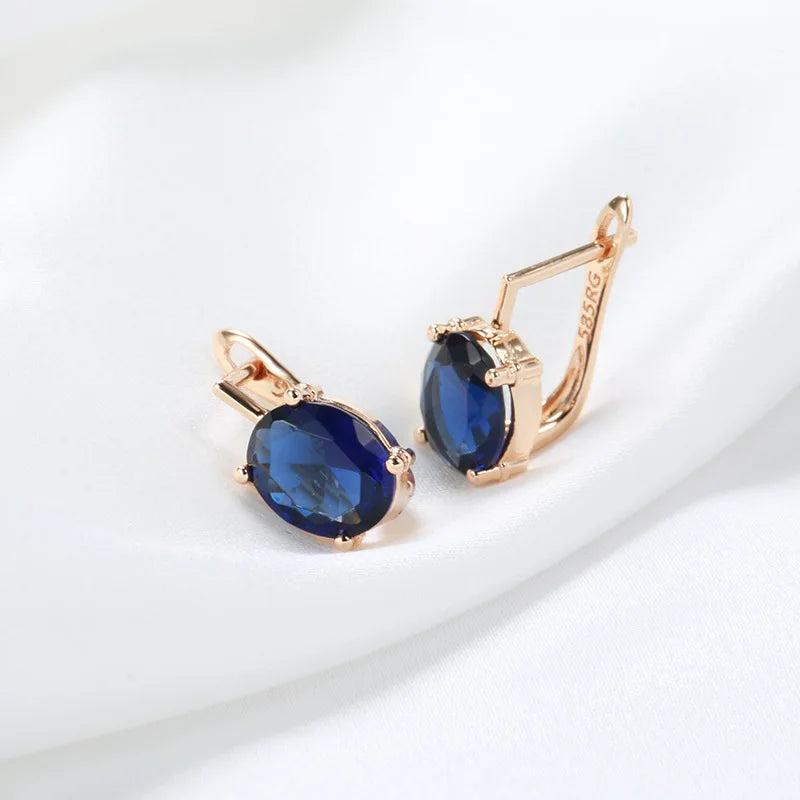 Real 14k Gold sapphire earring for Women To Join Party Peridot Gemstone Anillos De Wedding Diamante Engagement Jewelry