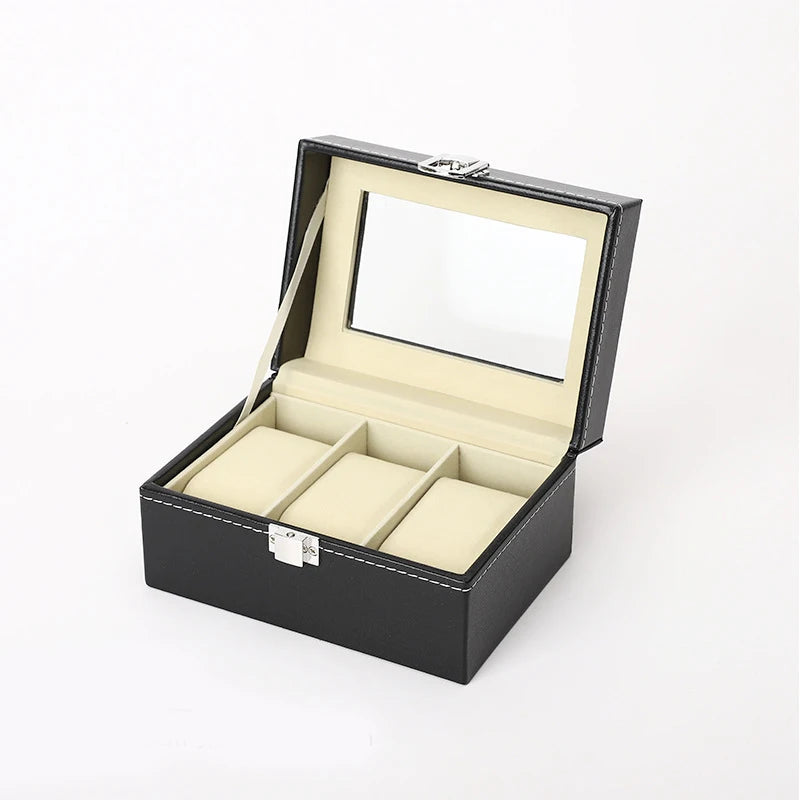 3/6/10/12/20 Slots PU Leather Watch Display Box Multi-Purpose Jewelry Wristwatch Storage Boxes For Women Men