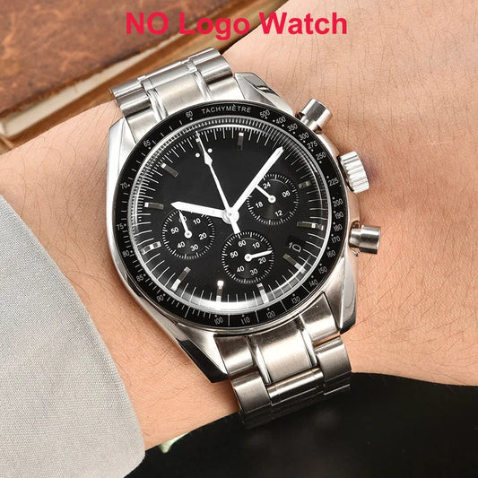 For VK63 Customized Logo Watch 40mm Waterproof Chronograph Men Moon Quartz Watches Modified By Speed Master Custom Wristwatches