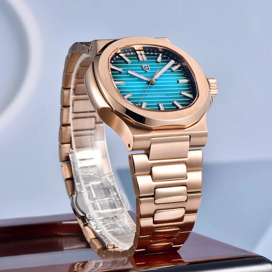 2025latest Pagani design rose gold top luxury automatic men's watch fashion AR Sapphire crystal mechanical watch men's gift10BAR