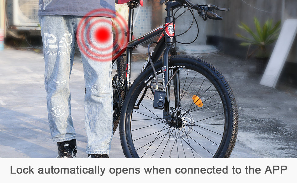 New Bicycle Anti-theft Alarm Lock Bluetooth Smart APP Control Waterproof Bike Burglar Vibration Alarm Lock Security System