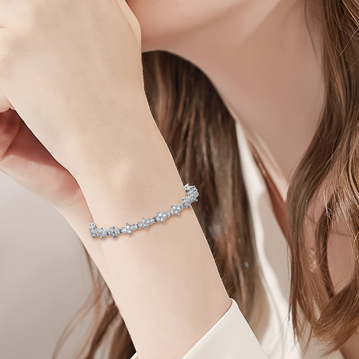 925 Silver Inlaid Tennis Bracelet Latest Model, Lucky and Combination, High-end Jewelry Banquets and Parties| birthday| Graduation| Anniversary| Elegant and Shiny| Elegant and Luxurious