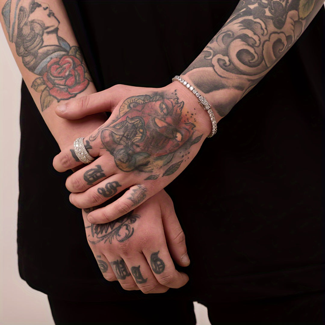 925 Silvery Tennis Bracelet, Suitable Women and Men, Fashionable and Beautiful, Sparkling and Charming, Daily Wear, Family and Friends- Banquet, Valentine's Day, Anniversary, Holiday