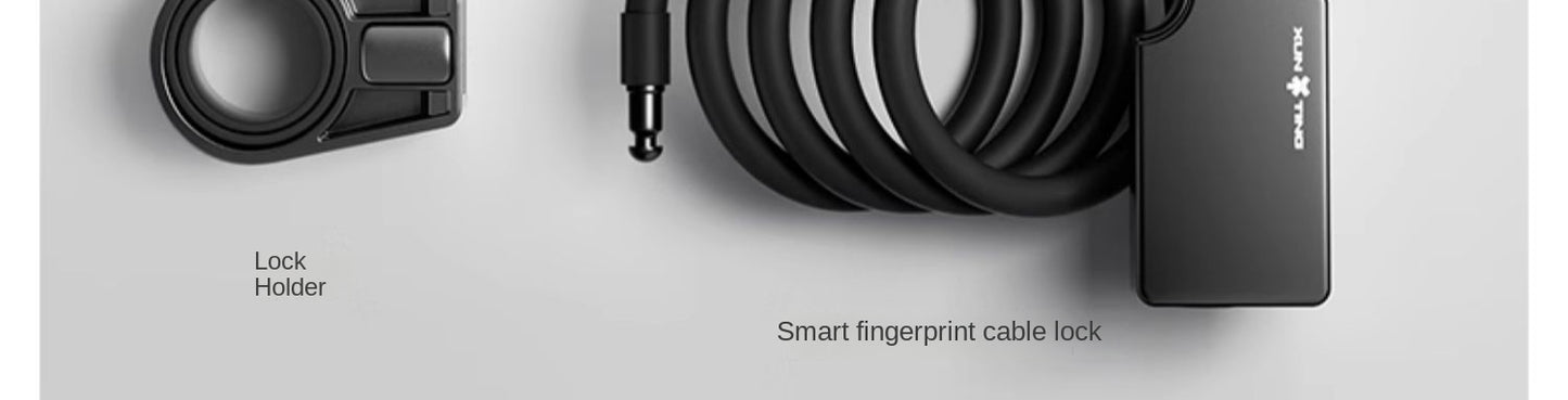 XUNTING Smart Fingerprint Bike Lock, App Control Keyless 10mm Steel Cable Anti-Theft Security for Bicycle Motorcycle E-Bike IP67