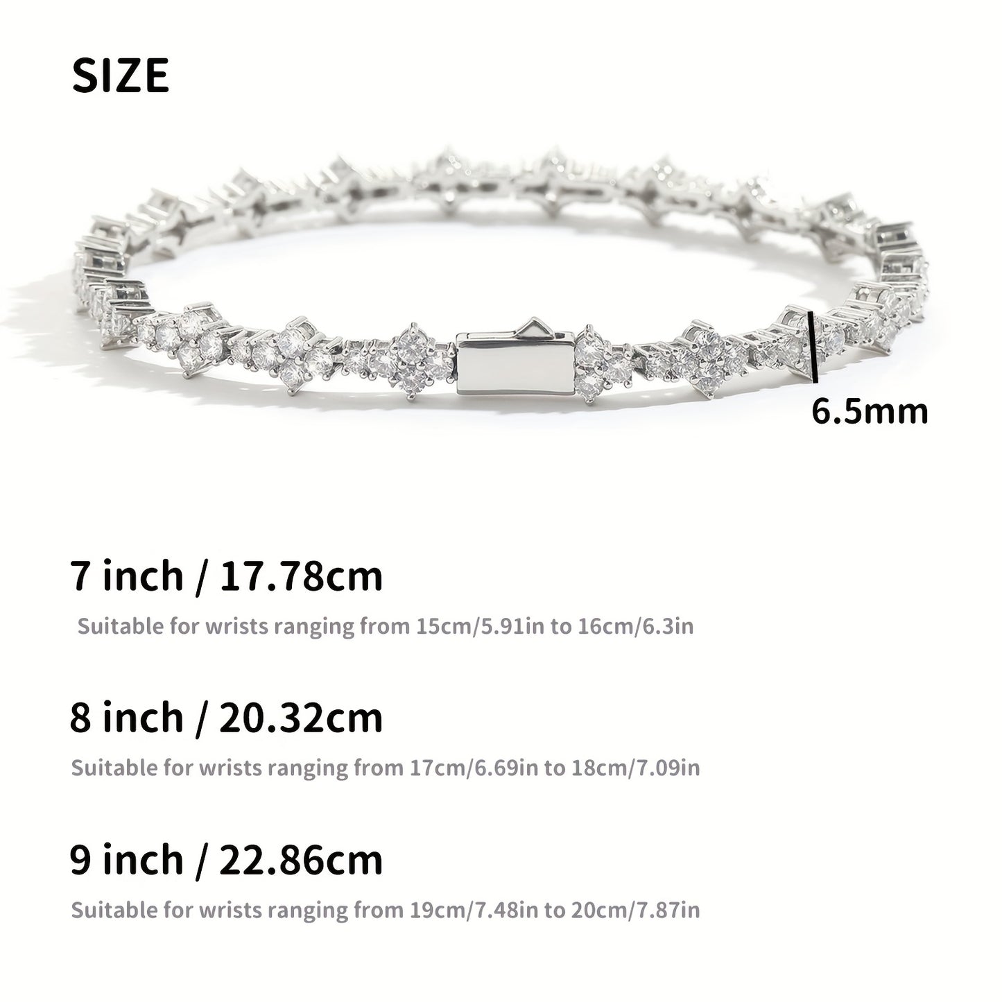 925 Silver Inlaid Tennis Bracelet Latest Model, Lucky and Combination, High-end Jewelry Banquets and Parties| birthday| Graduation| Anniversary| Elegant and Shiny| Elegant and Luxurious