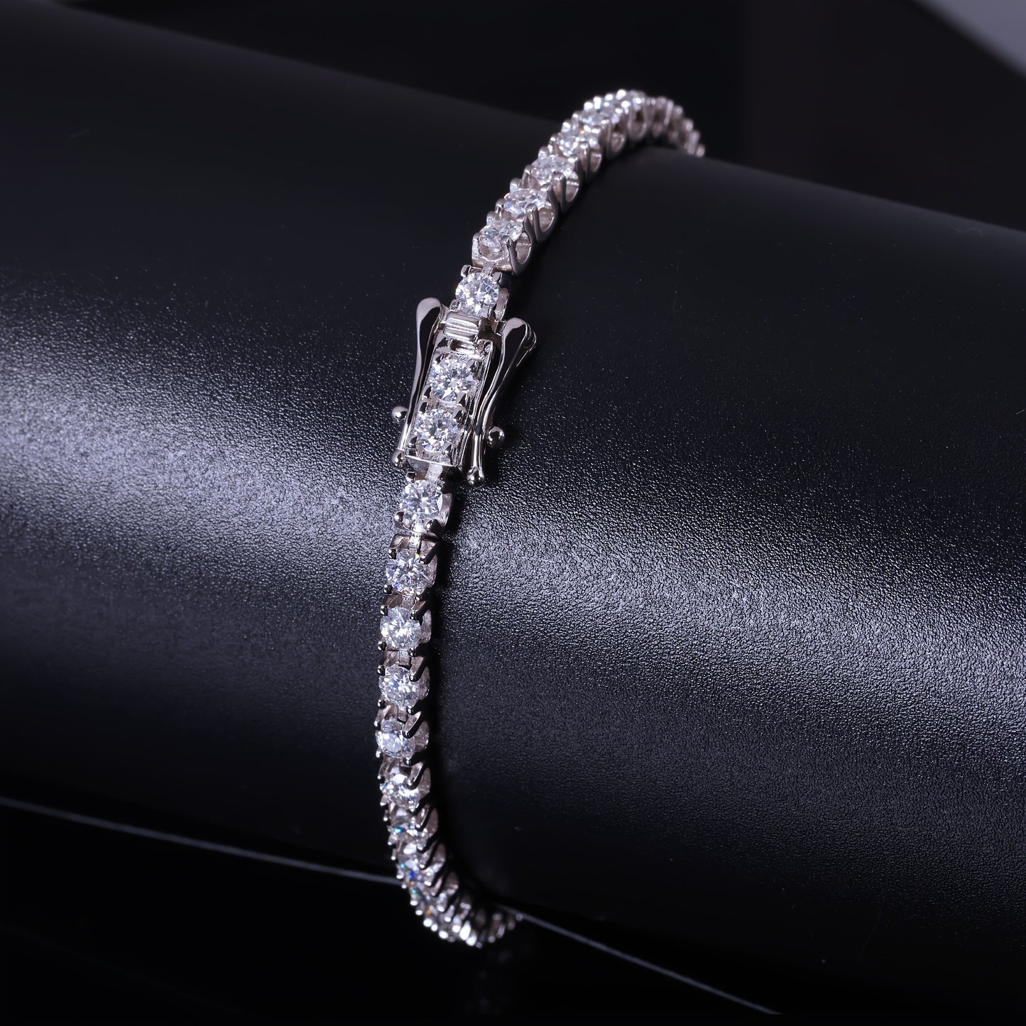 1pc 925 Silver 2/2.5/3mm VVS1 D Color Moissanite Tennis Bracelet with Lobster Clasp - Comfortable to Wear, Ideal for Birthdays and Parties, Comes with Gift Box, Perfect for Valentine'S Day, Daily Wear, and Special Occasions,