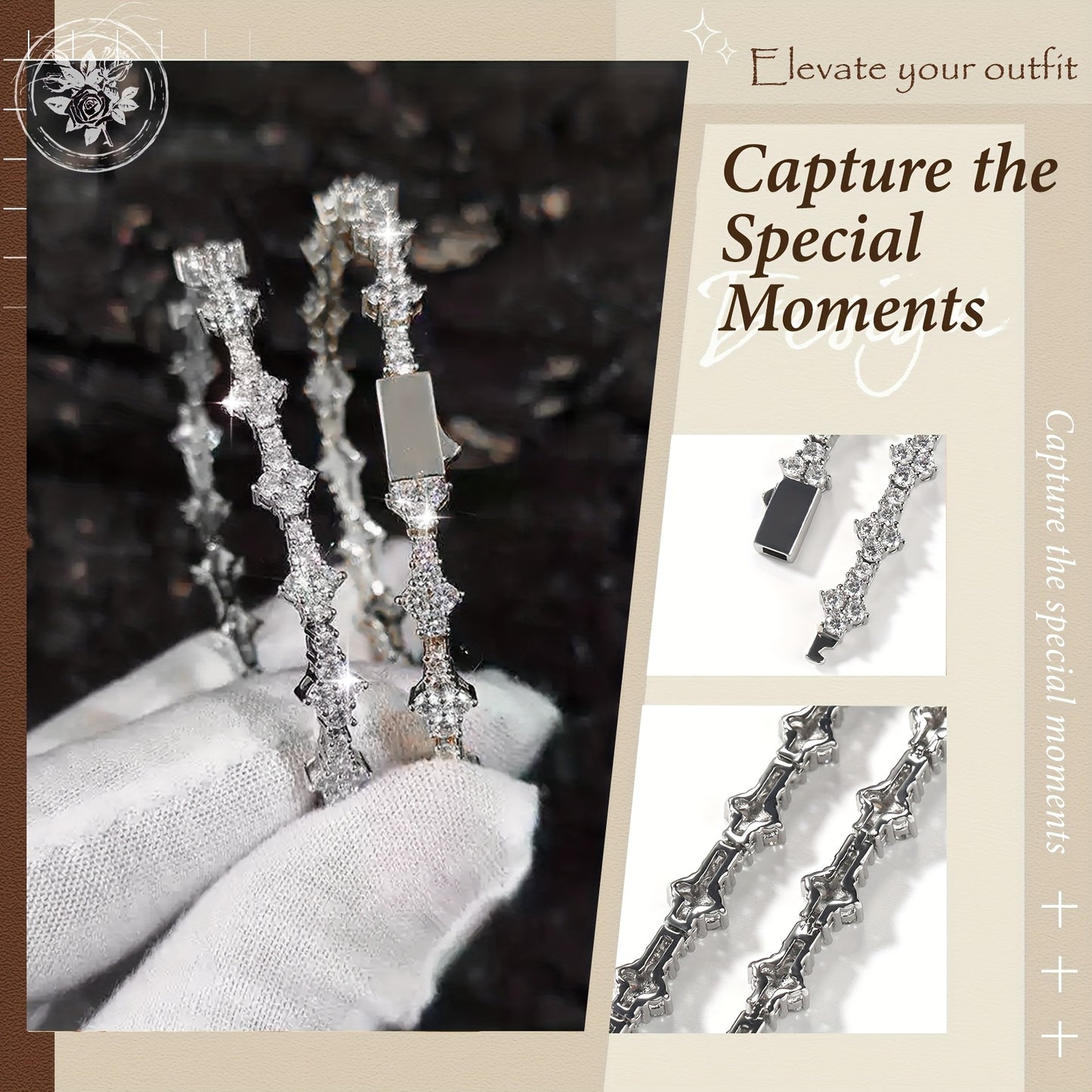 925 Silver Inlaid Tennis Bracelet Latest Model, Lucky and Combination, High-end Jewelry Banquets and Parties| birthday| Graduation| Anniversary| Elegant and Shiny| Elegant and Luxurious