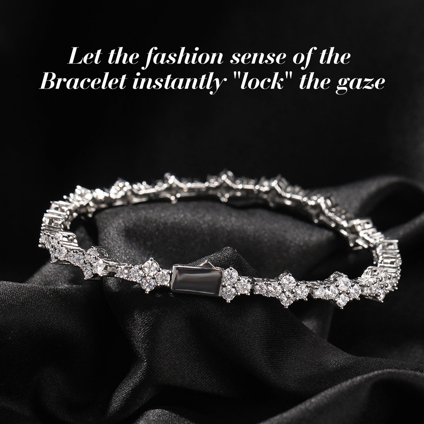 925 Silver Inlaid Tennis Bracelet Latest Model, Lucky and Combination, High-end Jewelry Banquets and Parties| birthday| Graduation| Anniversary| Elegant and Shiny| Elegant and Luxurious