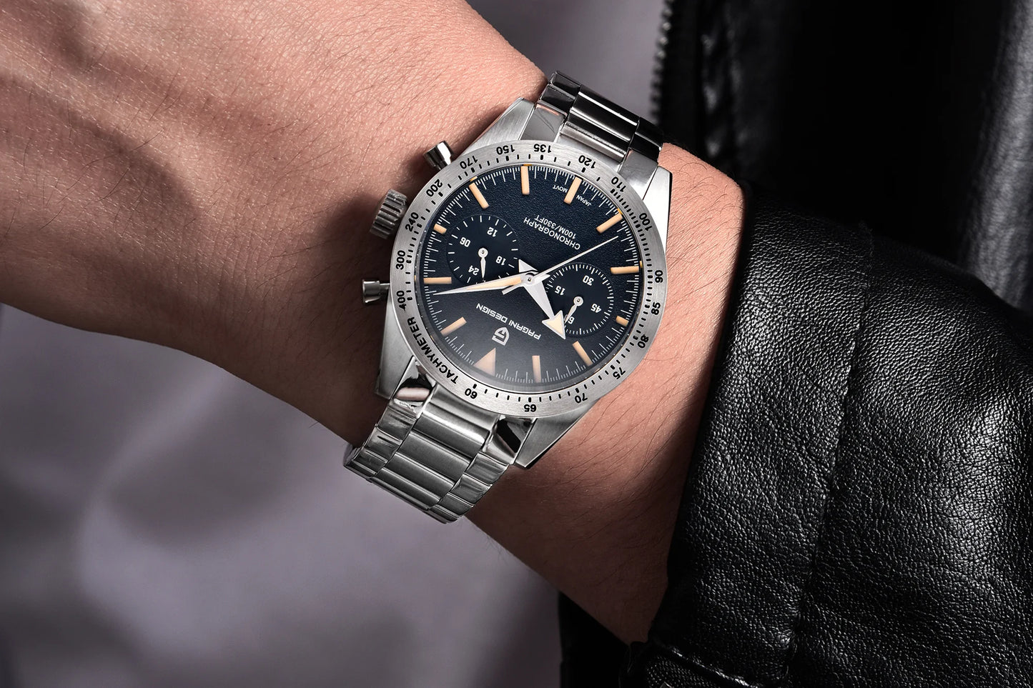 PAGANI DESIGN New 2025 Retro Luminous Moon Watch men Quartz speed Sport Chronograph AR Sapphire mirror VK64 Steel Men's Watches