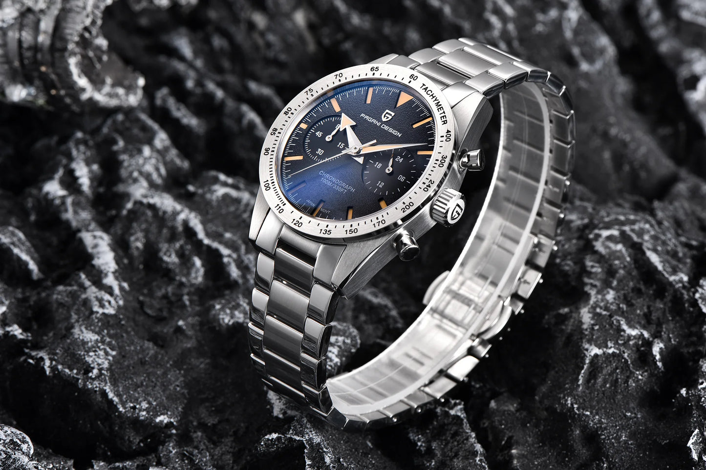 PAGANI DESIGN New 2025 Retro Luminous Moon Watch men Quartz speed Sport Chronograph AR Sapphire mirror VK64 Steel Men's Watches