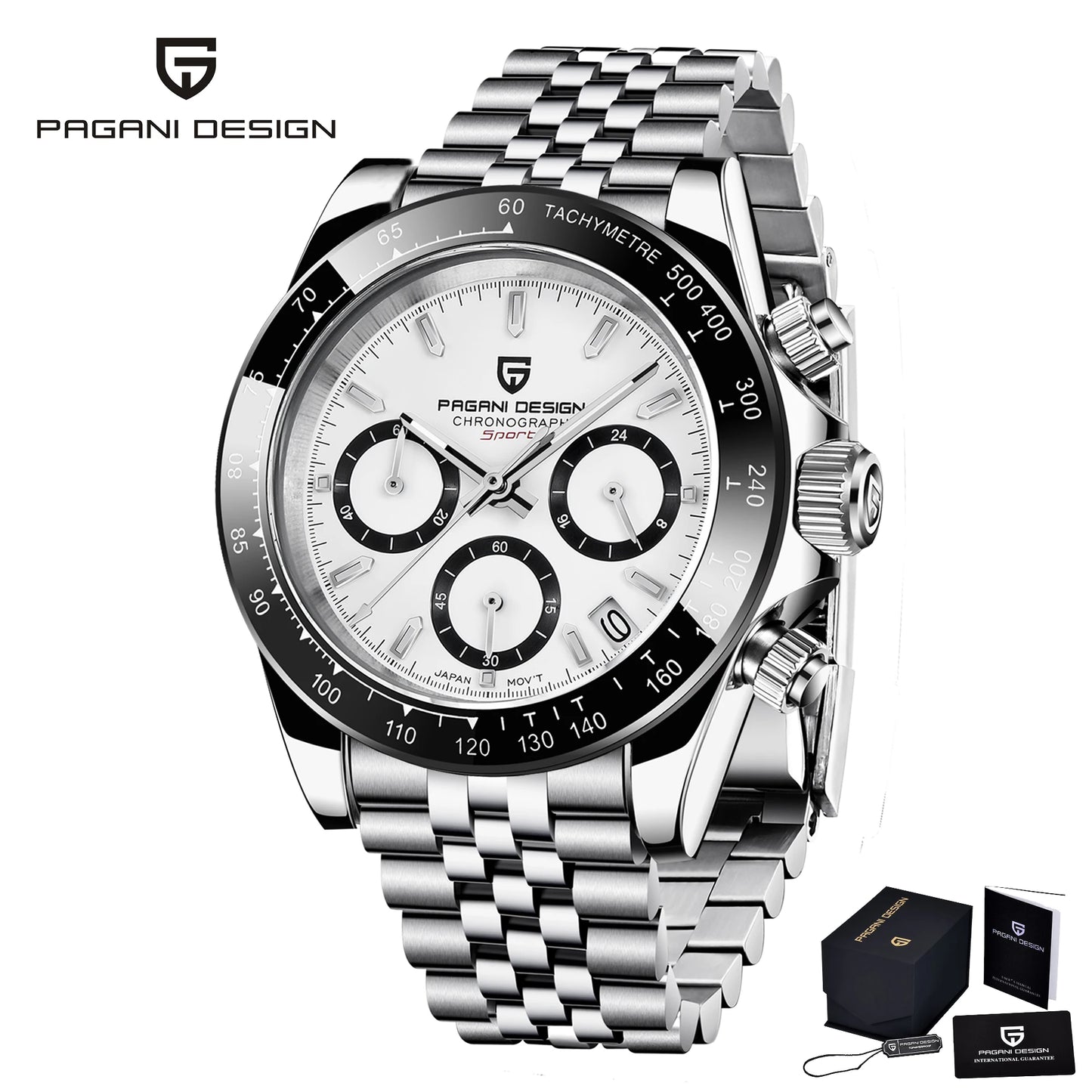 PAGANI DESIGN 2025 NEW 1664 Meteorite Dial Men's Watches Luxury Sapphire Quartz watch for men Sport Chronograph men Reloj Hombre