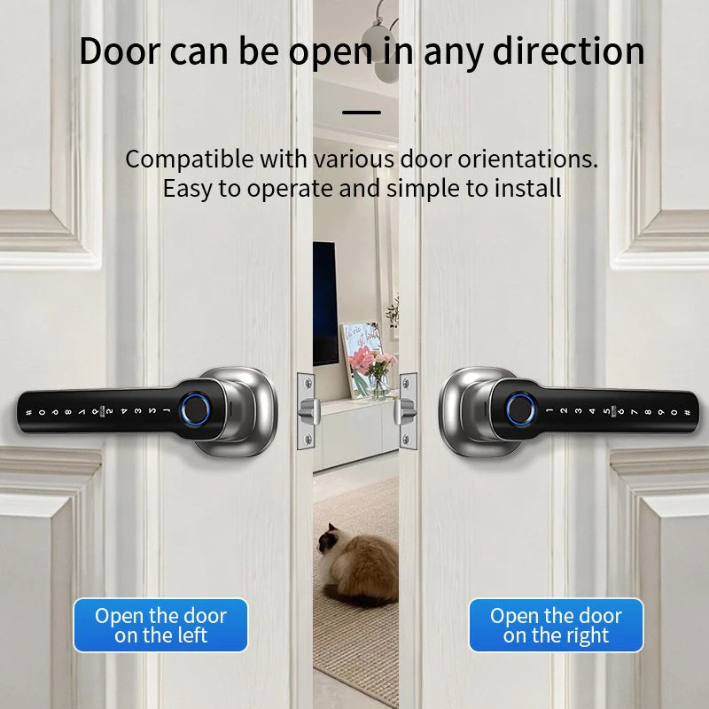 Smart Lock, Suitable for Use in Bedrooms, Garages, Hotels, and Living Rooms, Etc. - A Smart Fingerprint Password Lock