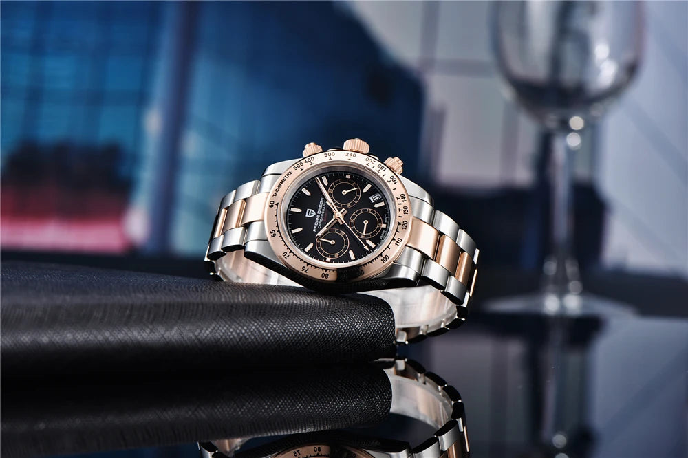 2025 New PAGANI Design Top Brand Men's Sports Quartz Watches Sapphire Stainless Steel Waterproof Chronograph Luxury Reloj Hombre