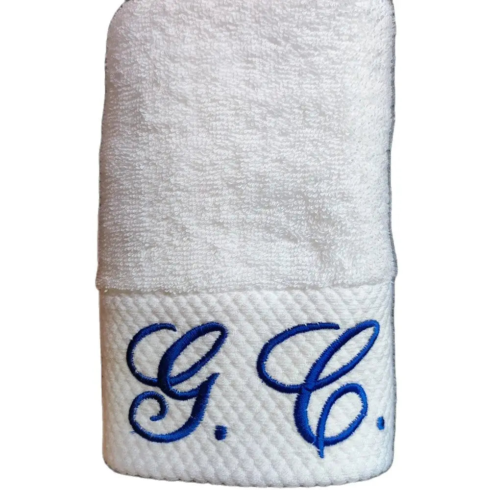 AHSNME White Cotton Personalise Bath Towels Hotel SPA Club Sauna Beauty Salon Custom Embroidery Logo Restaurant Hand Towel