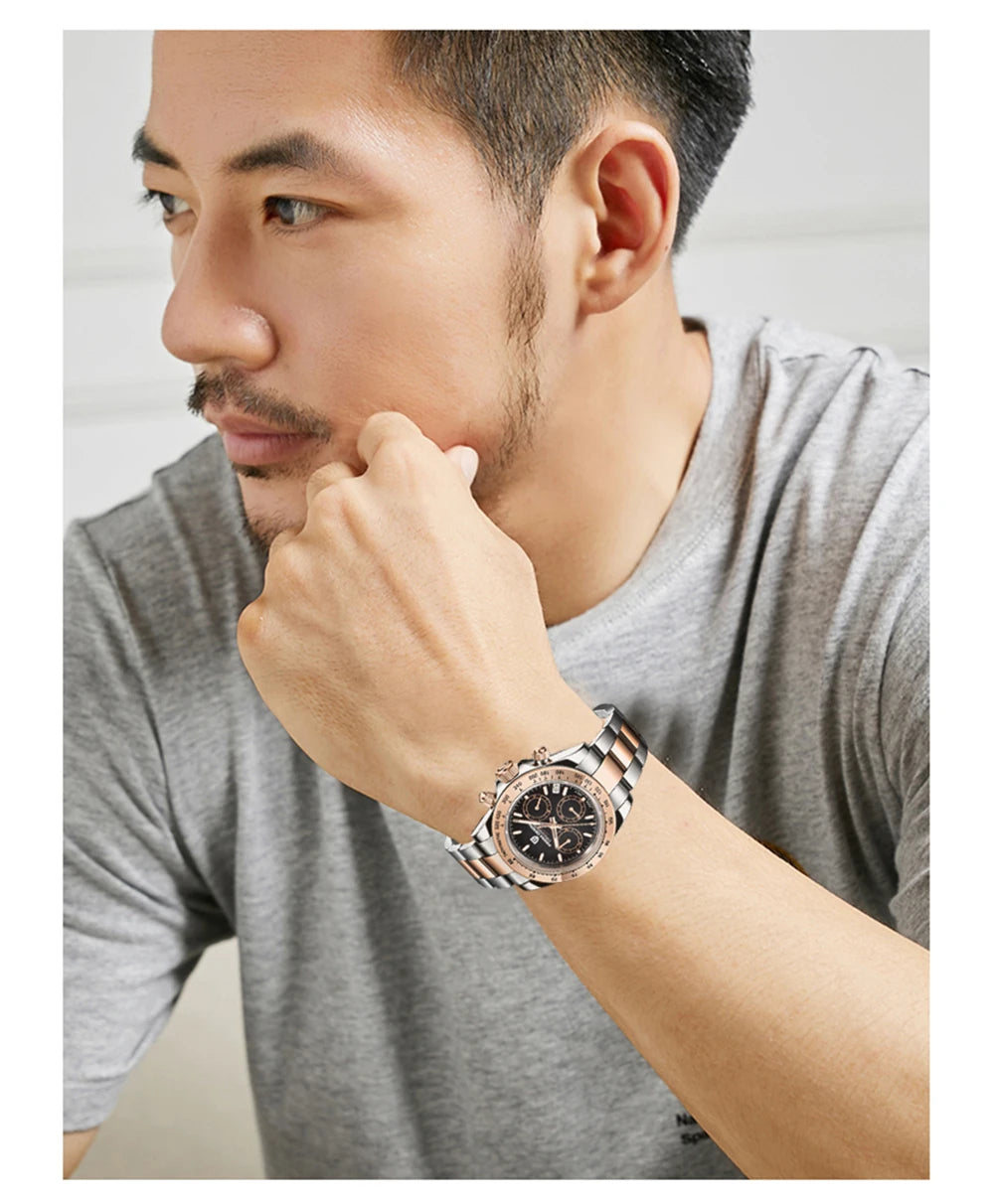 2025 New PAGANI Design Top Brand Men's Sports Quartz Watches Sapphire Stainless Steel Waterproof Chronograph Luxury Reloj Hombre