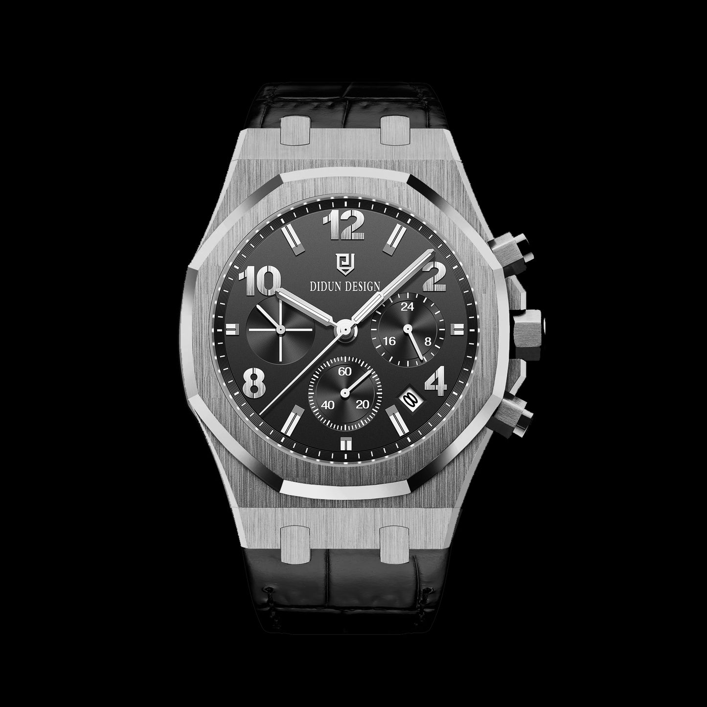 DIDUN Men Watches TOP Luxury Brand Chronograph Sports Clock Men Quartz Stainless Steel Watch Male Business Wristwatch Waterproof