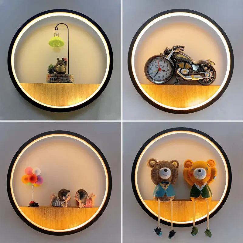Modern minimalist LED cartoon wall lamp bedroom bedside lamp living room background wall aisle decorative lamp creative children