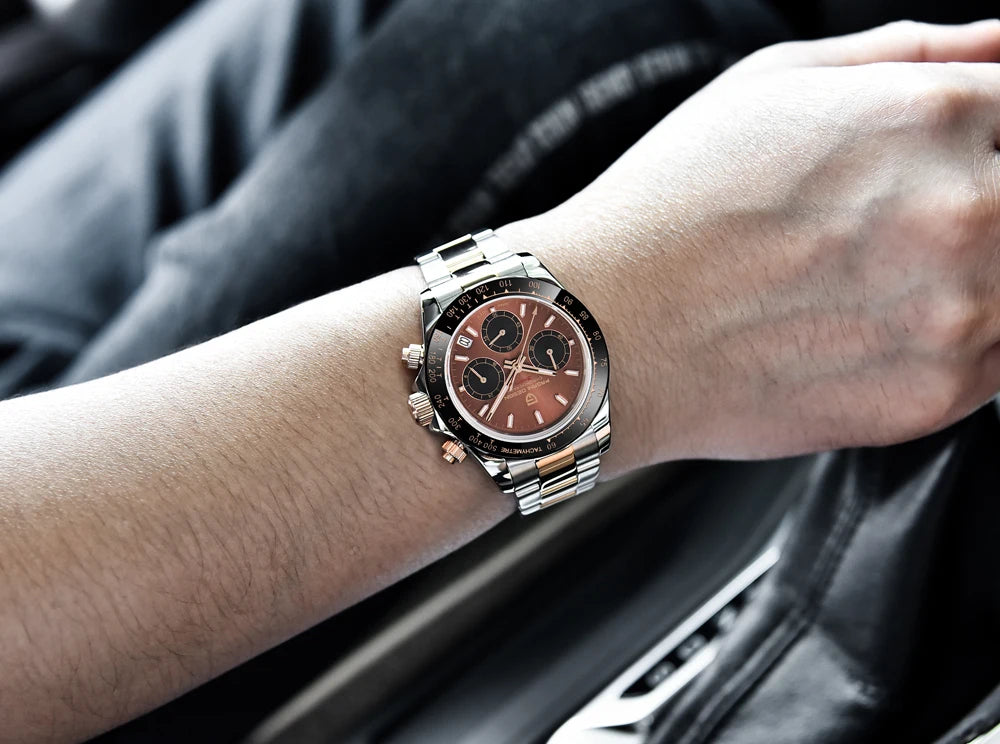 PAGANI DESIGN 2023 New Black Mens Watches Brand Luxury Quartz Watch For Men Chronograph Sports Waterproof Luminous Reloj Hombre