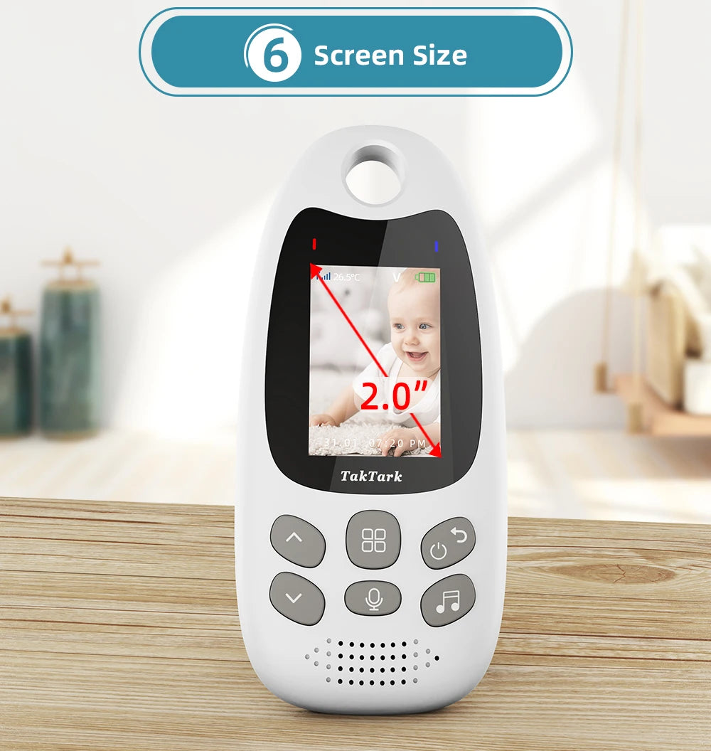 Wireless Video Baby Monitor 2.0 2.8 inch Color  Security Camera 2 Way Talk Night Vision IR LED Temperature Monitoring 8 Lullaby