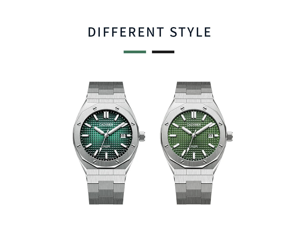 CADISEN 42MM Men's Mechanical Watch Luxury NH35A Movement Automatic Watches Sapphire Mirror 10Bar Waterproof Watch For Men