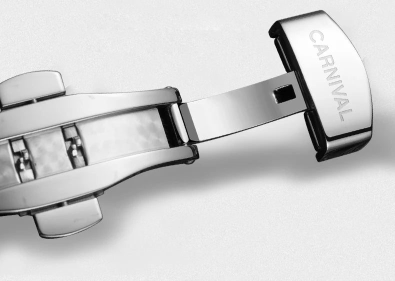 Carnival Brand Automatic Watch Fashion Luxury Waterproof Calendar Moon Phase Mechanical Watches For Men Clock Relogio Masculino