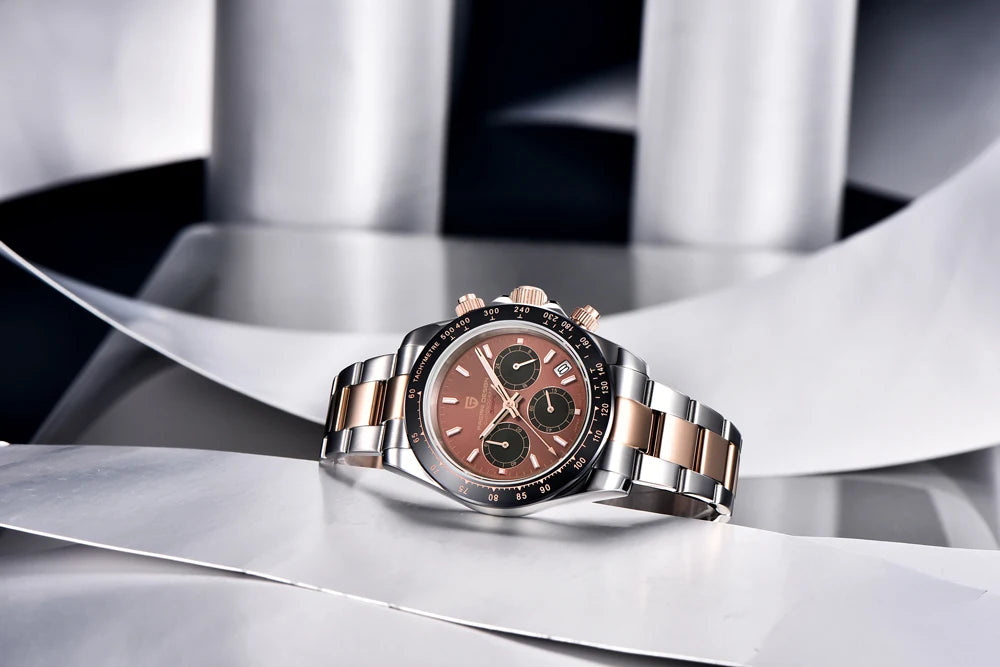 PAGANI DESIGN 2023 New Black Mens Watches Brand Luxury Quartz Watch For Men Chronograph Sports Waterproof Luminous Reloj Hombre