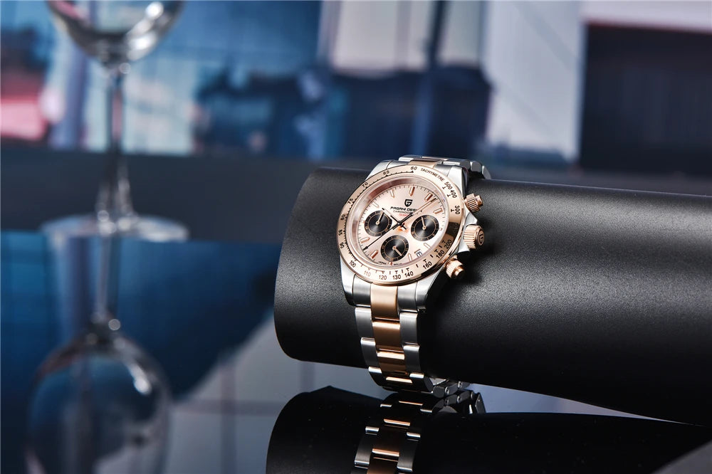 2025 New PAGANI Design Top Brand Men's Sports Quartz Watches Sapphire Stainless Steel Waterproof Chronograph Luxury Reloj Hombre
